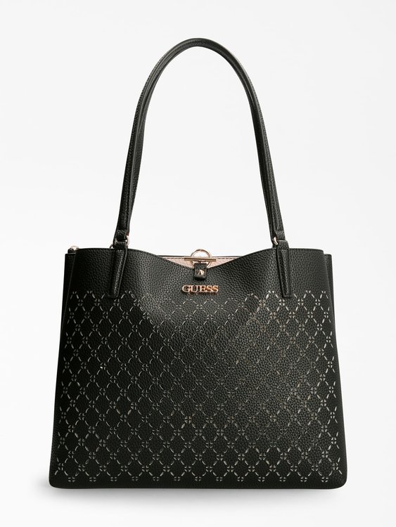 Luxusní Amara bucket kabelka, Černá barva, T/U/1