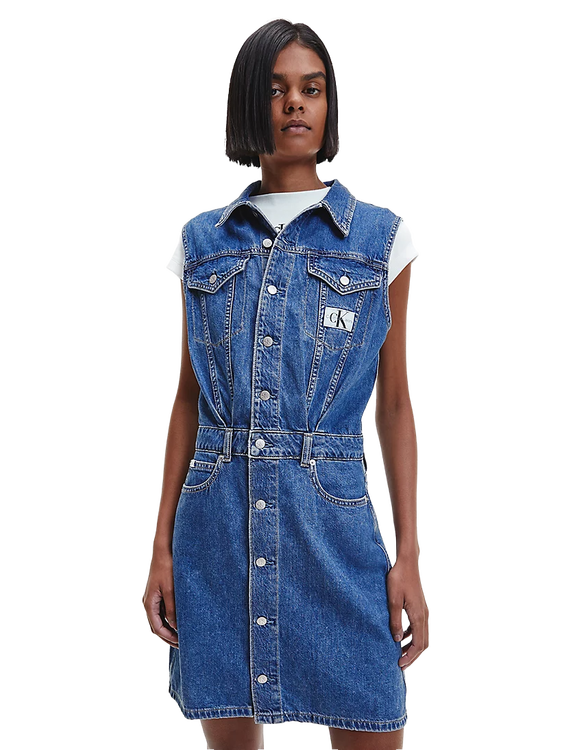 Calvin Klein Jeans – Denim šaty, Modrá barva