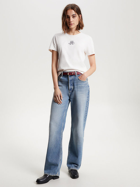 Varsity IMD triko – Tommy Hilfiger, Bílá barva Ženy