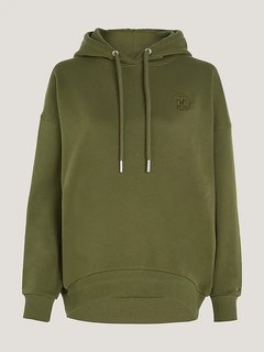 Relaxed Embroidery mikina Zelená barva Ženy