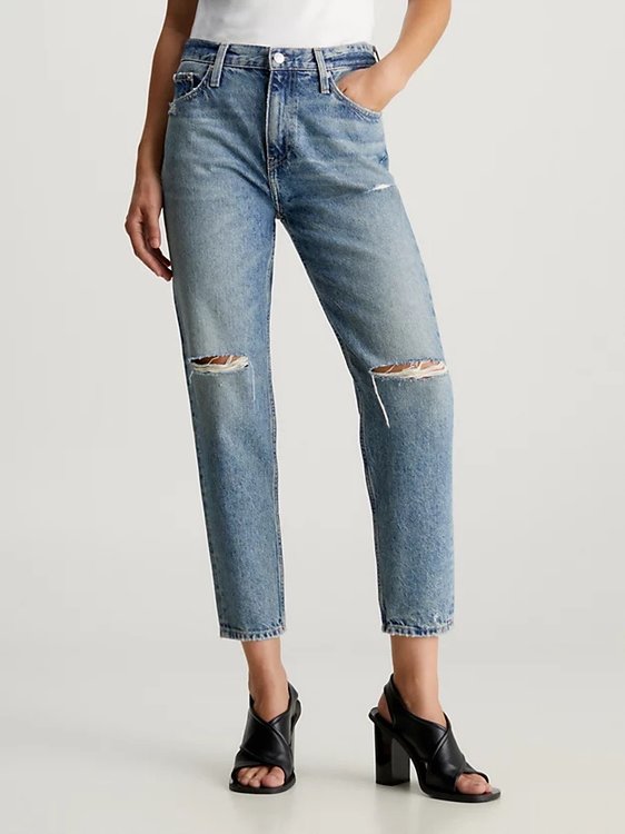 Calvin Klein Jeans – Mom jeans, Modrá barva