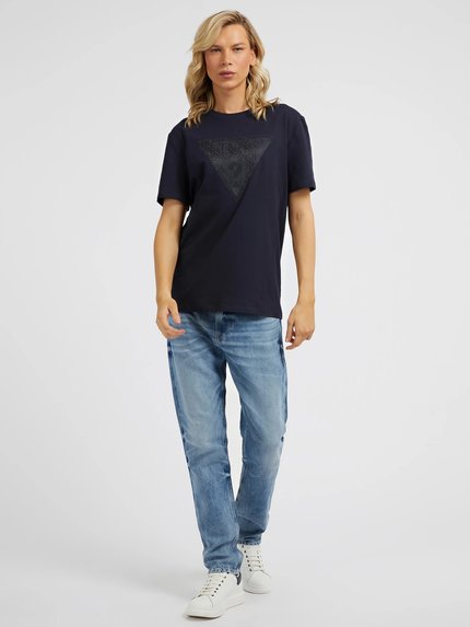 Módní Shiny Gel Triangle triko, Modrá barva, 2024