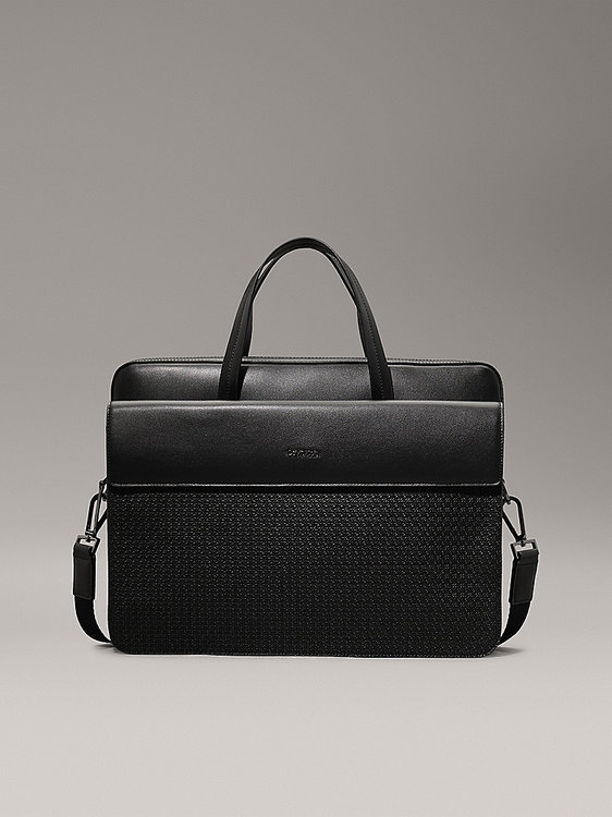 Calvin Klein Jeans – Vertical Lines taška na notebook, Černá barva