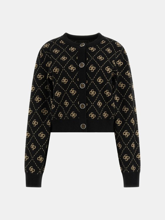 Sarah 4G svetr propínací Černá barva Ženy