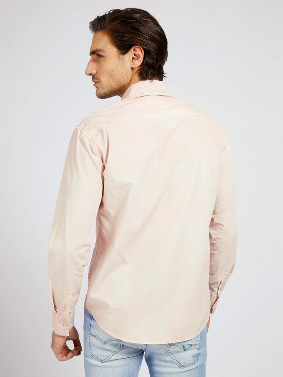 Moses košile – Guess, Růžová barva Muži