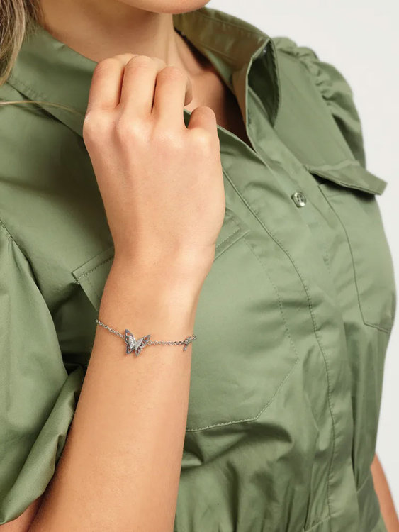 Fly Away náramek – GUESS, Stříbrná barva Ženy