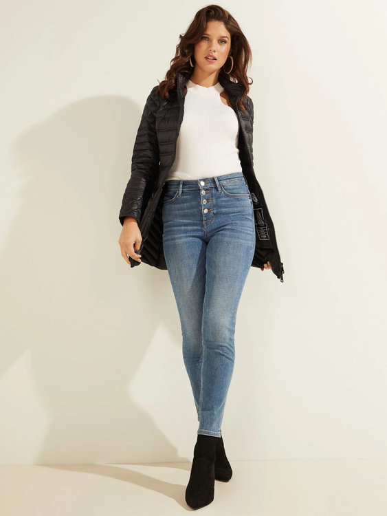 Luxusní Natasha bunda, Černá barva, XS, S, M, L