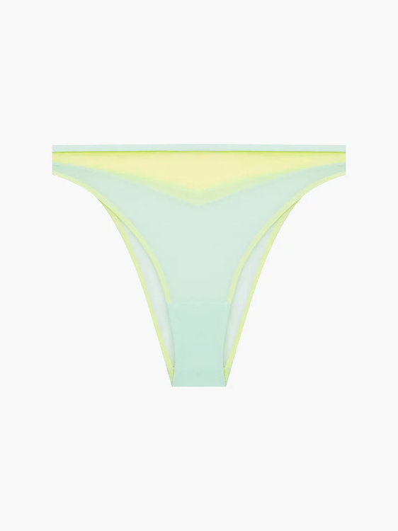 Calvin Klein Underwear – Pride tanga, Zelená, Žlutá barva