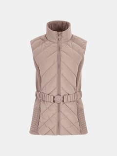 Luxusní Cassandra Belted vesta, Béžová, Hnědá, Krémová barva, S, M