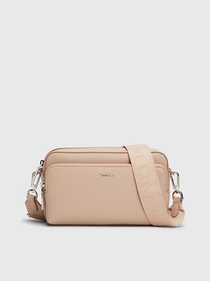 Calvin Klein Jeans – CK Must Camera crossbody, Béžová, Hnědá barva