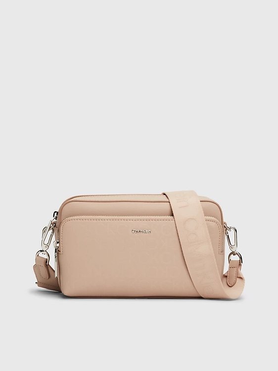 Calvin Klein Jeans – CK Must Camera crossbody, Béžová, Hnědá barva