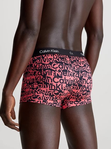 Módní CK 96 Micro boxery, Černá, Červená barva, 2024