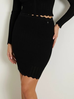 GUESS – Pointelle Anjela sukně, Černá barva