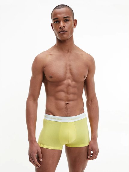 Módní Cotton Stretch boxery 3ks, Béžová, Modrá, Žlutá barva, 2022