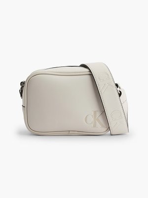 Calvin Klein Jeans – Sculpted camera crossbody, Béžová barva