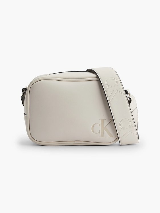 Calvin Klein Jeans – Sculpted camera crossbody, Béžová barva