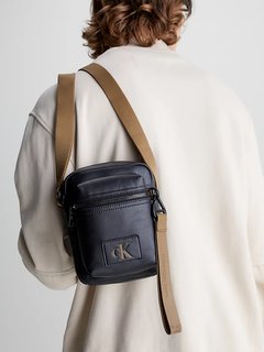 Luxusní Reporter crossbody, Černá, Hnědá barva, OS