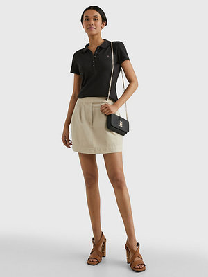 Heritage polo triko – Tommy Hilfiger, Černá barva Ženy