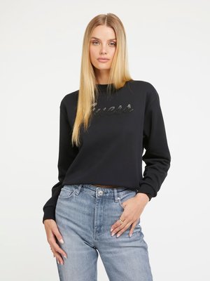 GUESS – Guess Shiny mikina, Černá barva