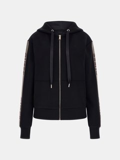 Černá barva, Hood Studs Logo mikina s kapucí na zip