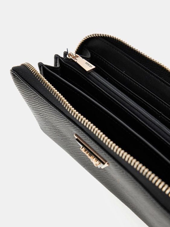 Módní Laurel Large Zip velká peněženka, Černá barva, 2024