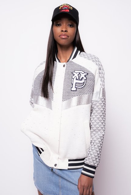 Módní Bobbio bomber bunda, Bílá, Modrá barva, 2022