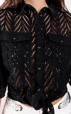 Guess – Ballon top, Černá barva