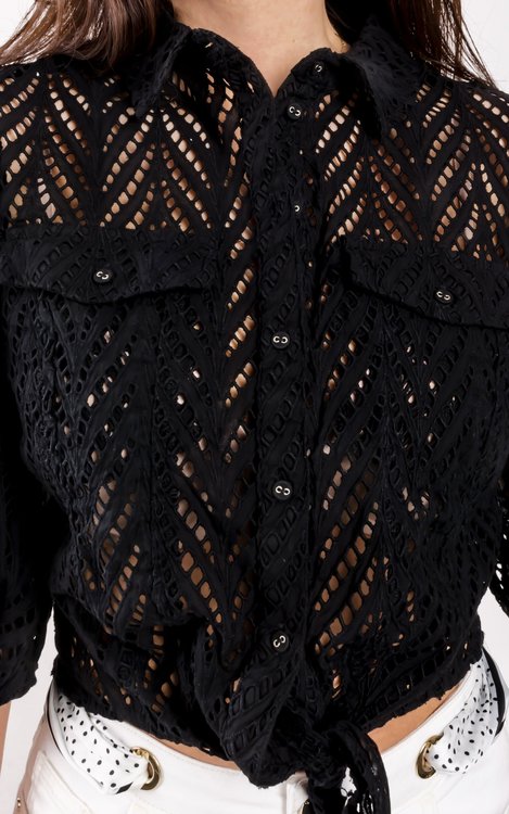 Guess – Ballon top, Černá barva