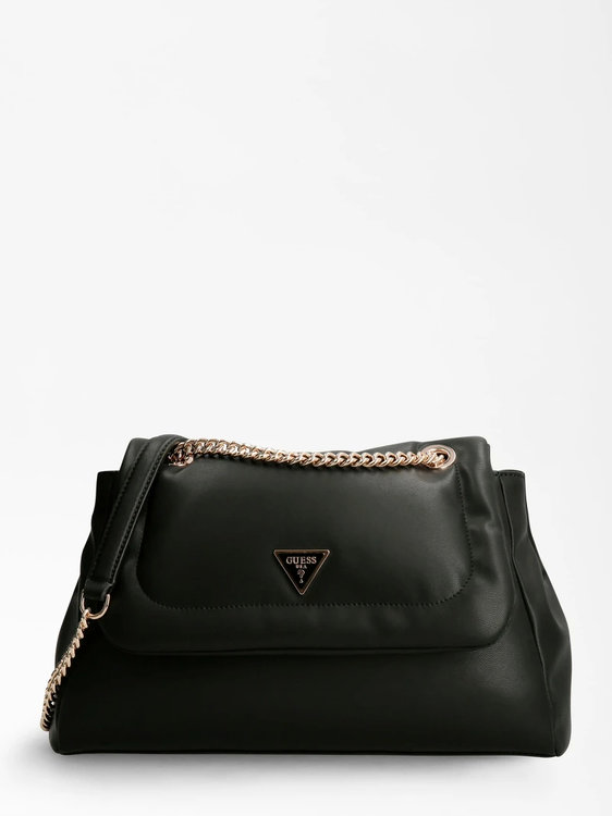 Guess – Sharma maxi crossbody, Černá barva