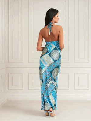 Mykonos maxi šaty – Marciano, Modrá, Tyrkysová barva Ženy