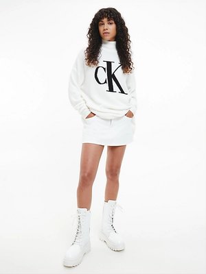 Oversized svetr – Calvin Klein Jeans, Bílá barva Ženy