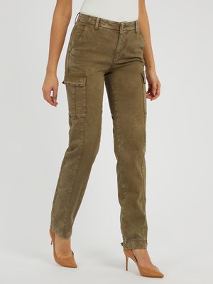 GUESS – Cheri Cargo kalhoty, Khaki barva