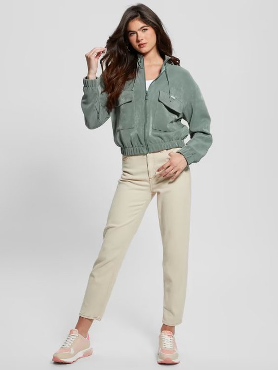 Módní Euphemia Cargo mikina, Zelená barva, 2023