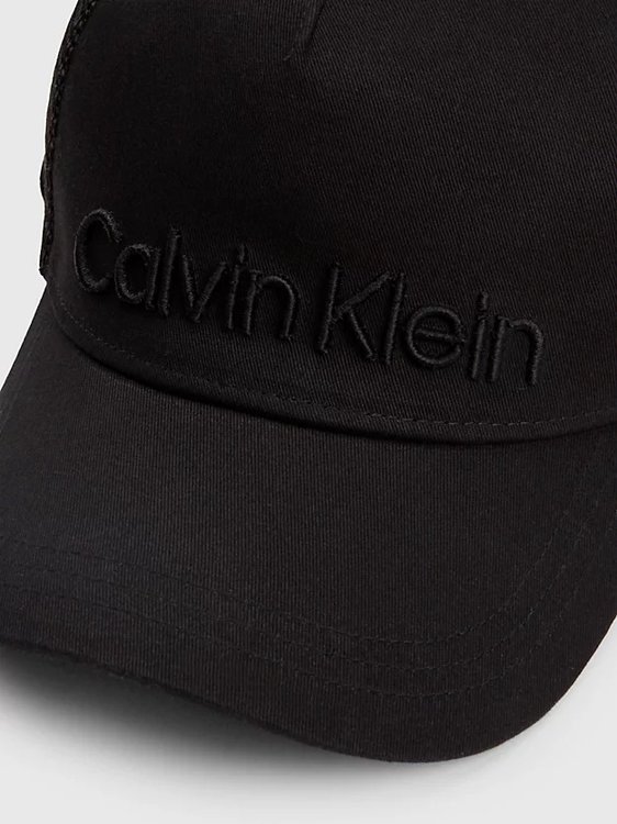 Luxusní Calvin Embroidery kšiltovka, Černá barva, OS