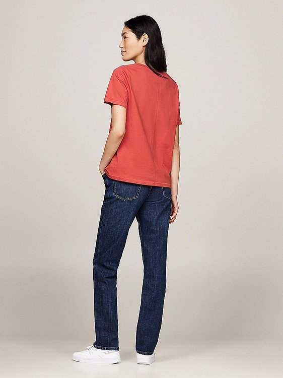 Luxusní Modern Regular triko, Červená barva, XS, S, M