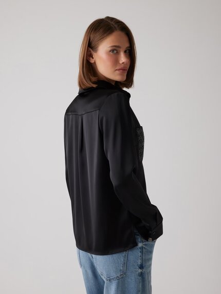 W5RH40WFQC2-JBLK KOŠILE L/S – GUESS Ženy