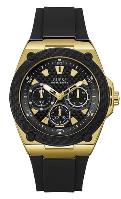 Guess – Hodinky Legacy, Černá, Zlatá barva