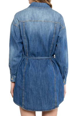 Luxusní Denimové šaty, Modrá barva, 38(XS), 40(S), 42(M), 44(L)