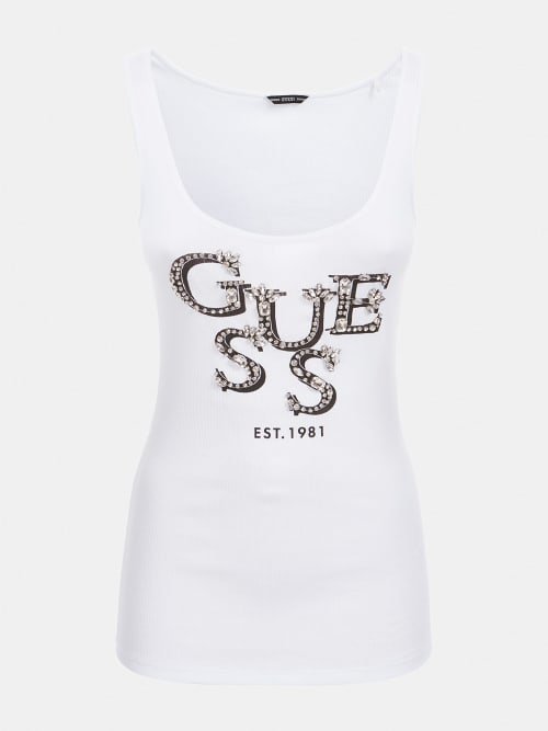 Luxusní Logo tílko, Bílá barva, XS, S, M, L