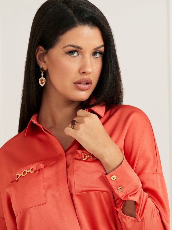 Módní Jessamine šaty, Červená barva, 2022