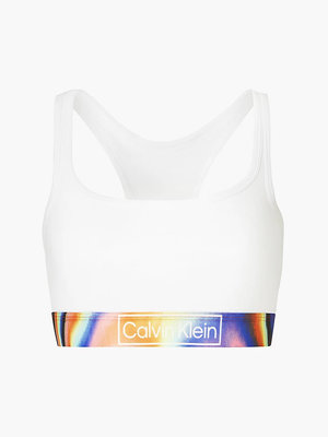 Calvin Klein Underwear – Pride braletka, Bílá barva