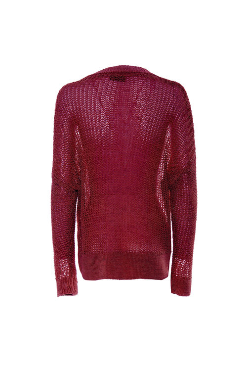 Luxusní Miock svetr, Bordó barva, XS, S, M