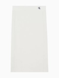 Knitted sukně Bílá, Krémová barva Ženy