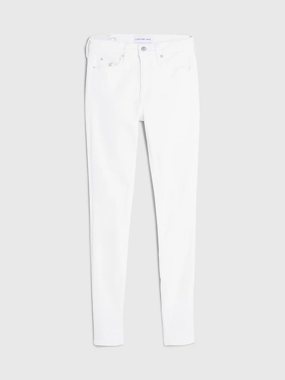 Mid Rise Skinny jeany Bílá barva Ženy