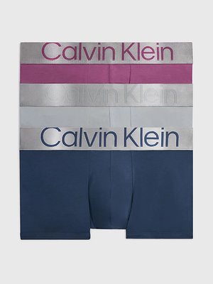 Calvin Klein Underwear – Reconsidered Steel boxery 3ks, Fialová, Modrá barva