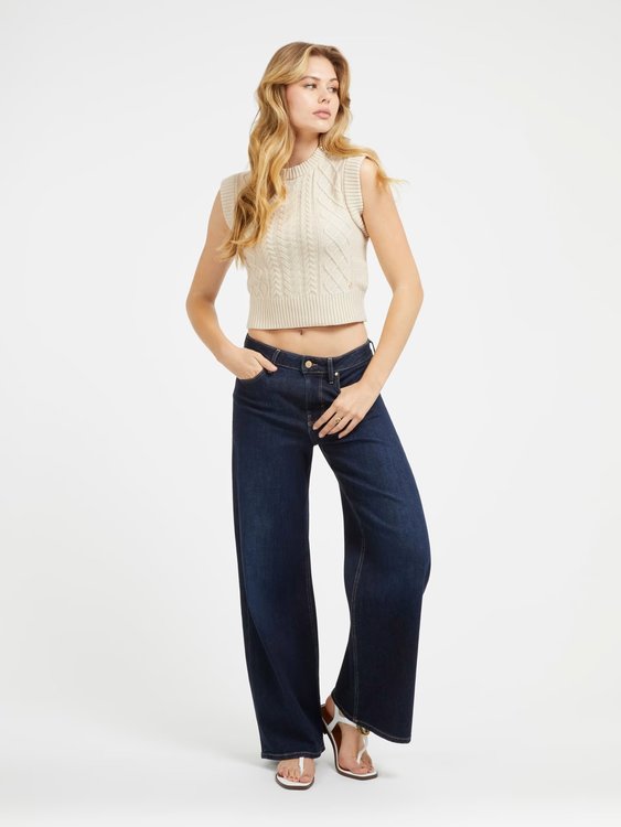 Módní Sabine Jewel svetr, Krémová barva, 2023