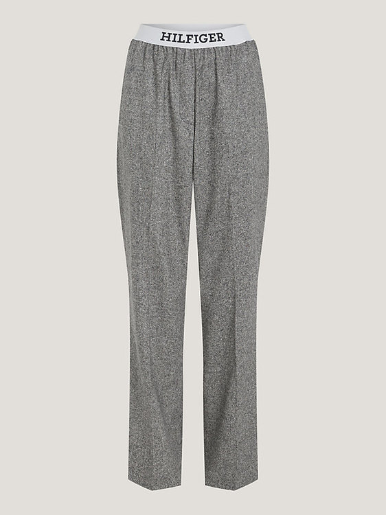 Straight Blend kalhoty Šedá barva Ženy