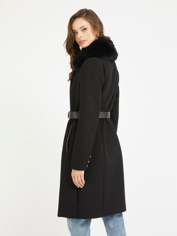 Patrice Belted kabát – GUESS, Černá barva Ženy