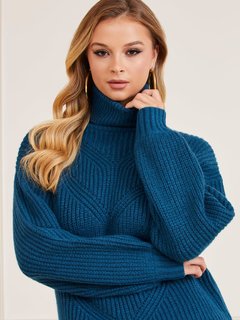 Luxusní Michelle svetr, Modrá barva, XS, S, M