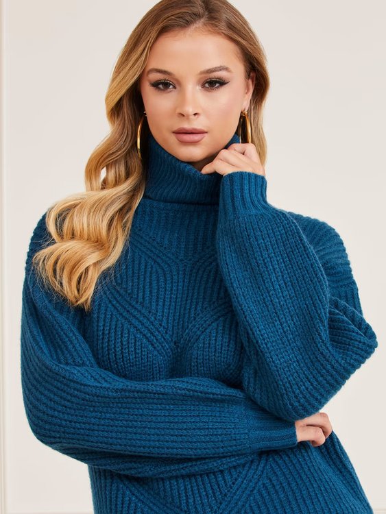 Luxusní Michelle svetr, Modrá barva, XS, S, M